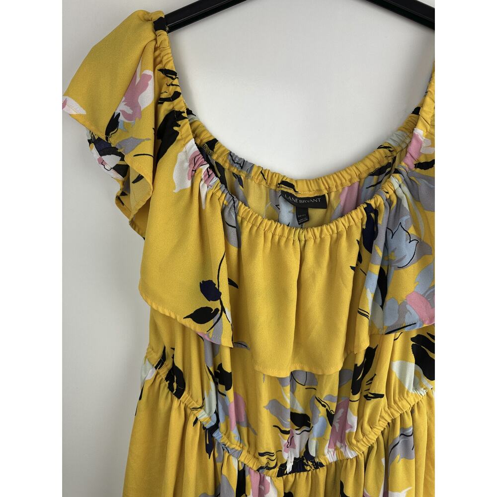 Lane Bryant Off Shoulder Ruffle Midi Dress Plus Size 22/24 Wedding Bridal Shower - Picture 4 of 16